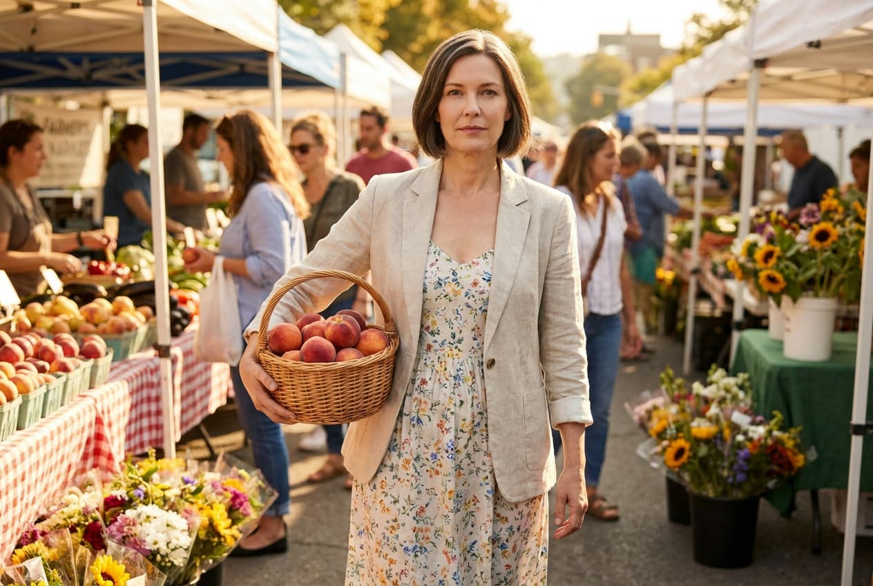 Back to walking the farmers market in a sundress