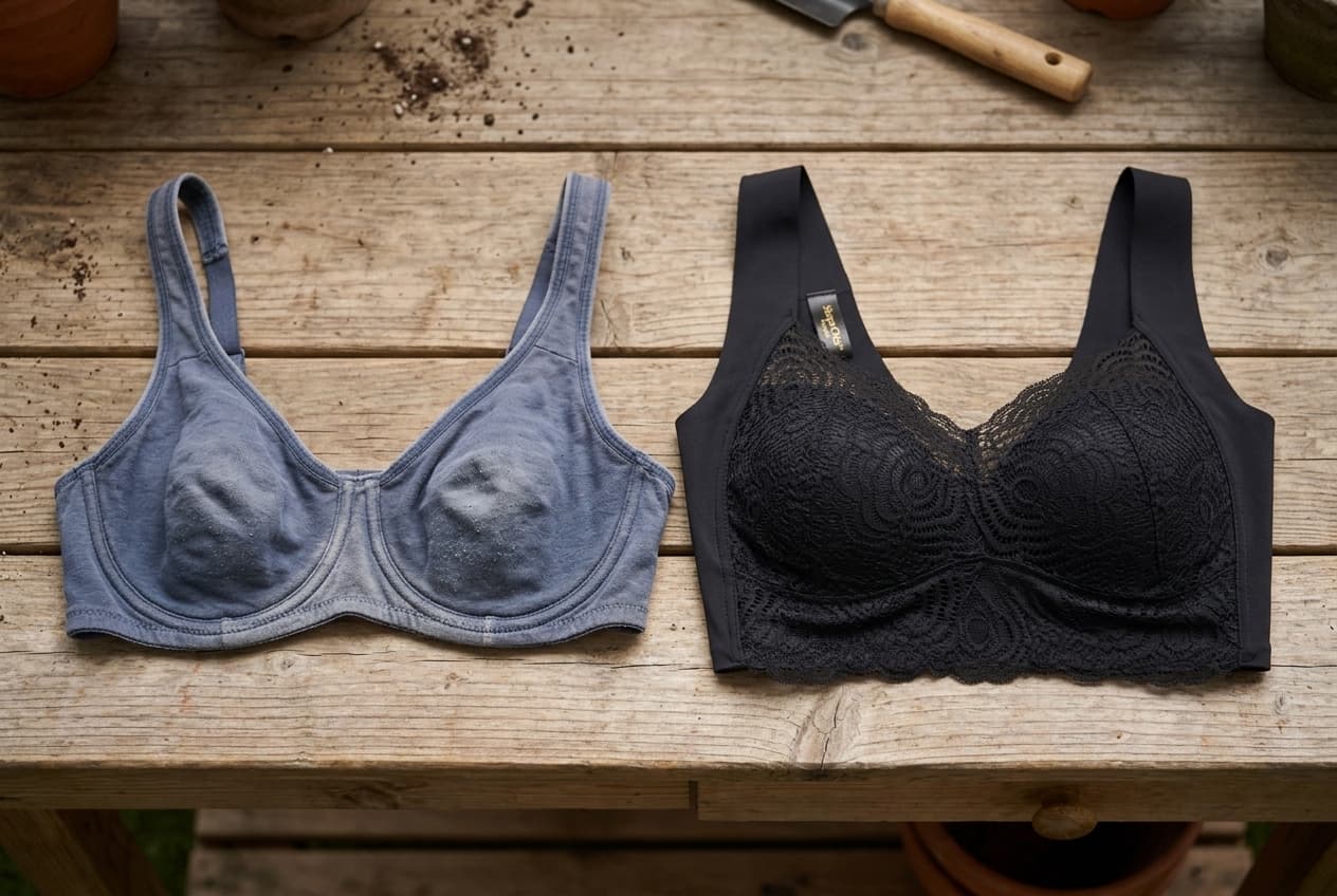 The real cause: your bra holds you up from two tiny points