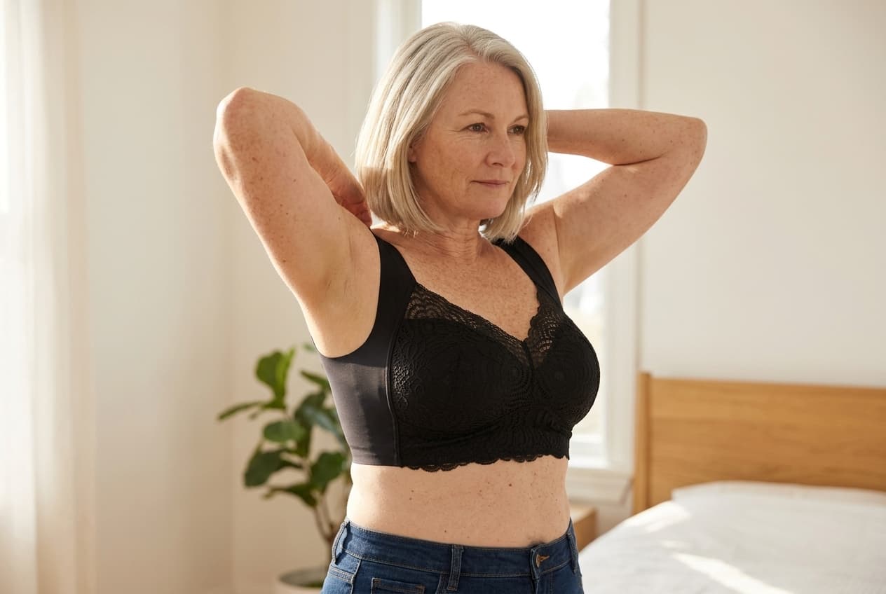 The ShapeChic Original pulls on like a vest and lifts without wire