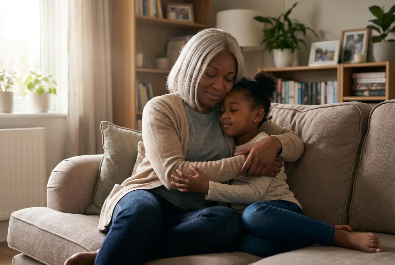 Her Granddaughter Climbs On Her Again