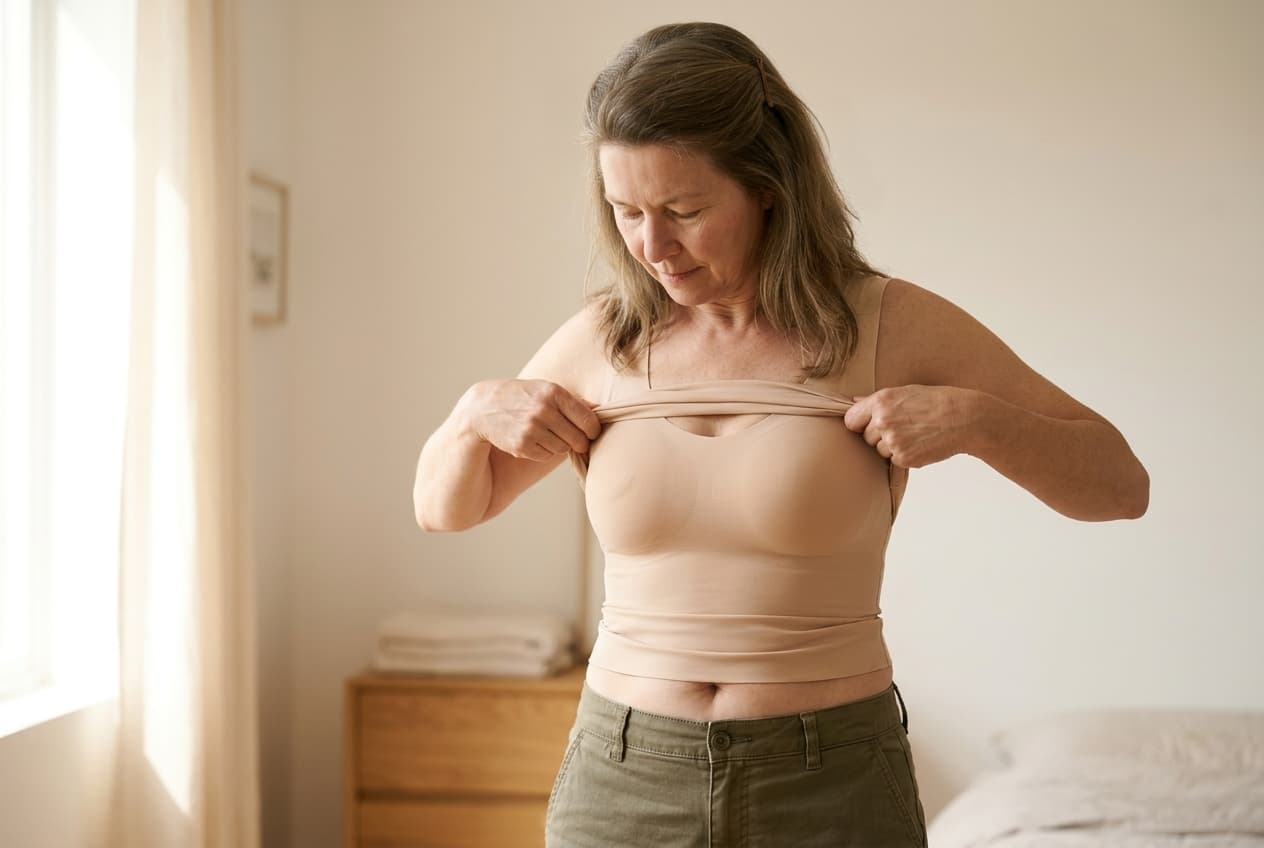 The ShapeChic Original Bra pulls on like a vest